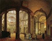 Giovanni Migliara Interior of Basilica of San Lorenzo USA oil painting artist
